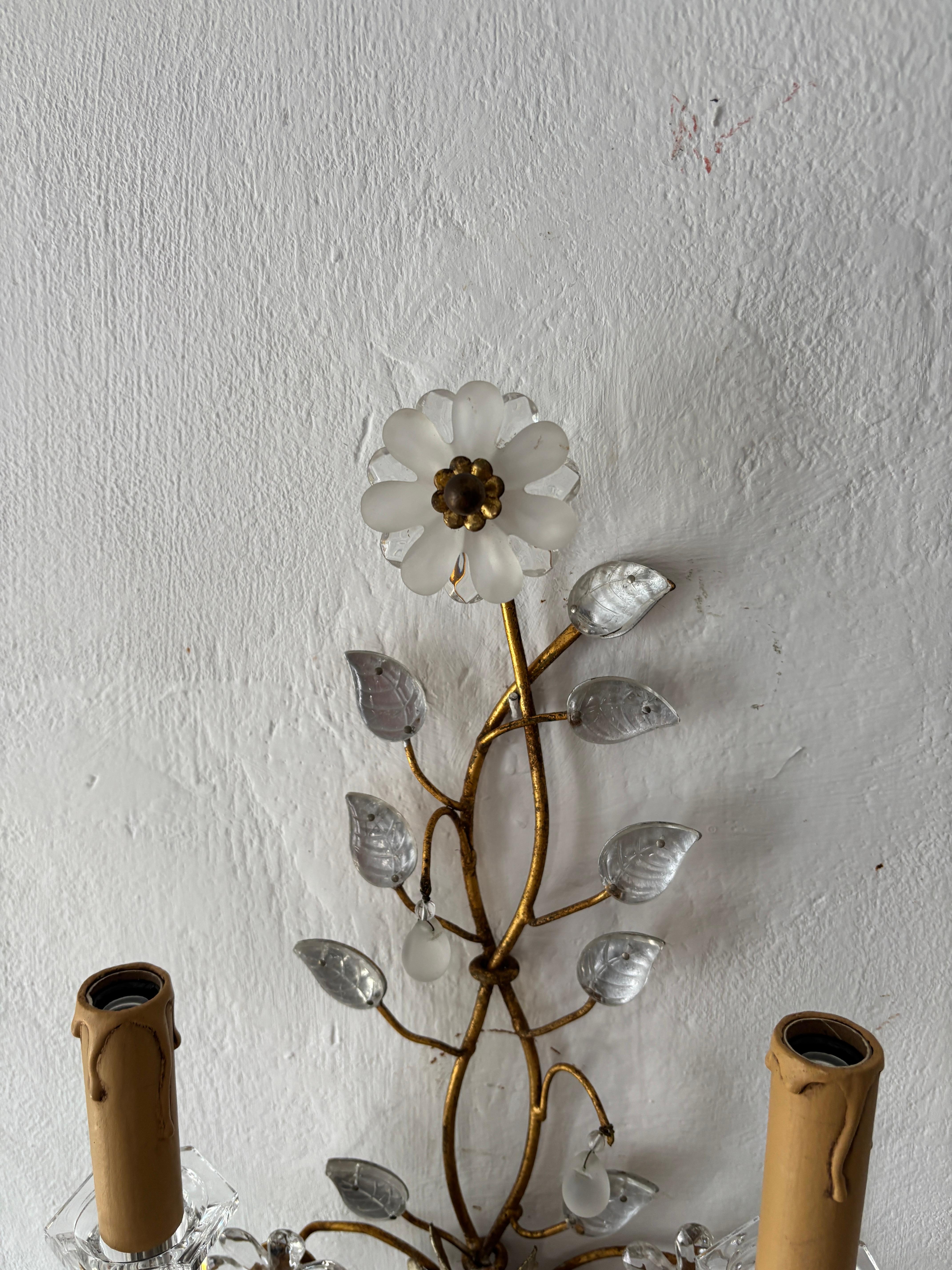 Francese Maison Bagues Fiori d'oro e d'argento - Sconcese francesi, c.C. 1940 Firmato in vendita