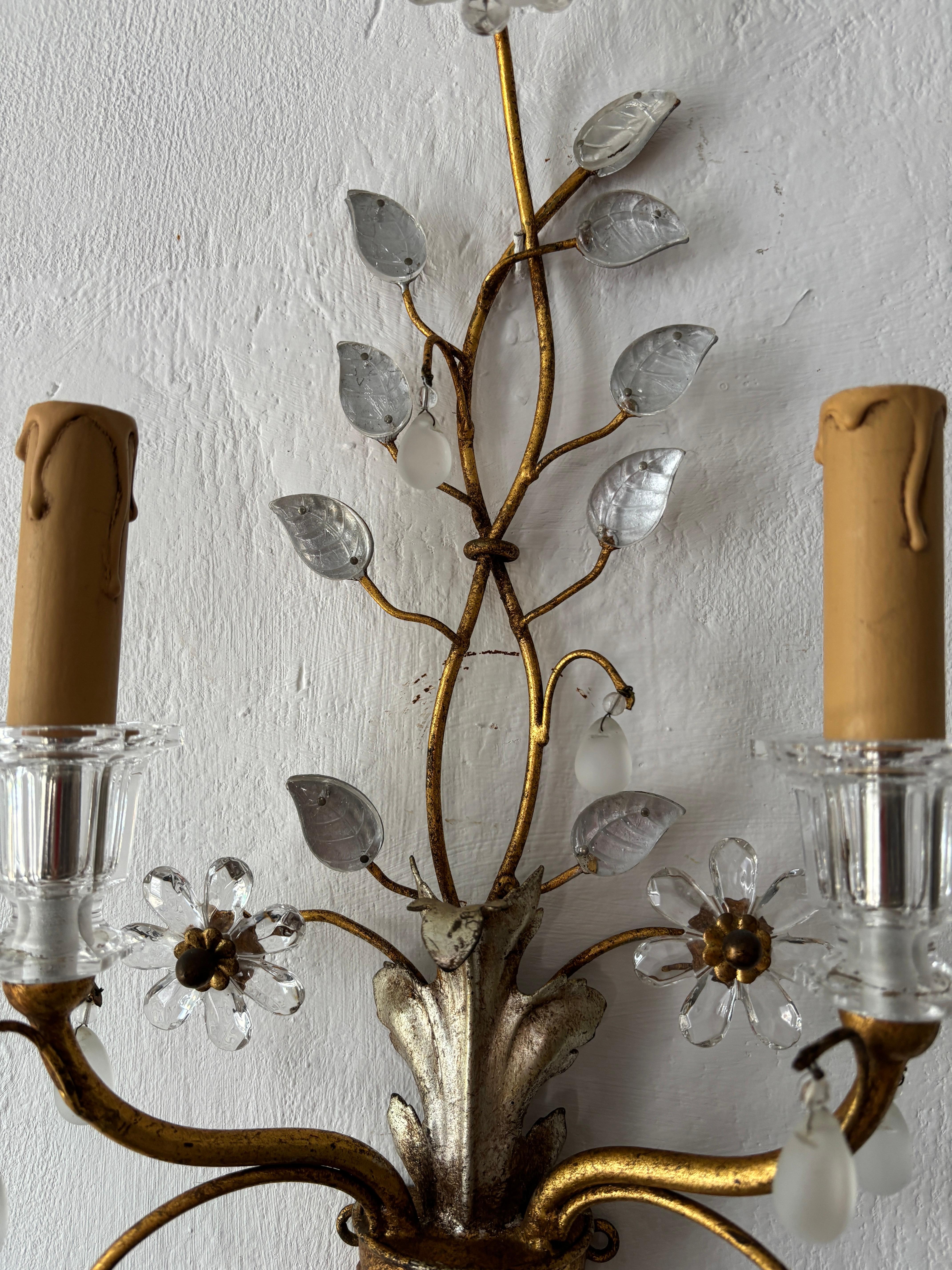 Maison Bagues Fiori d'oro e d'argento - Sconcese francesi, c.C. 1940 Firmato In condizioni buone in vendita a Firenze, Toscana