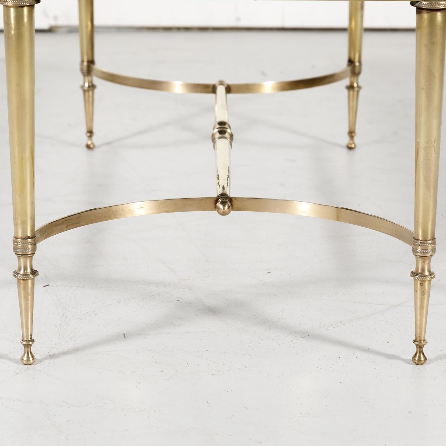 Maison Baguès Midcentury French Brass and Églomisé Coffee or Cocktail Table 8