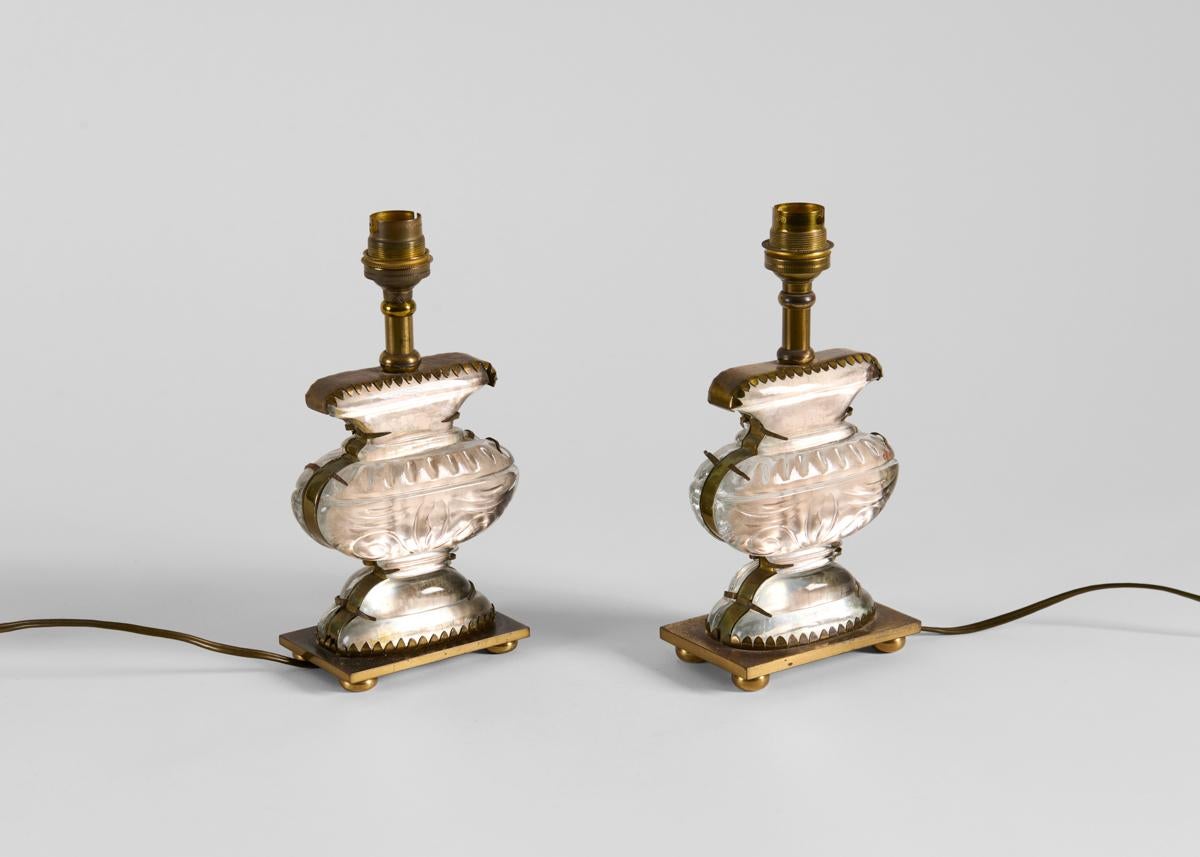 French Maison Baguès, Pair of Table Lamps, France, Mid 20th Century