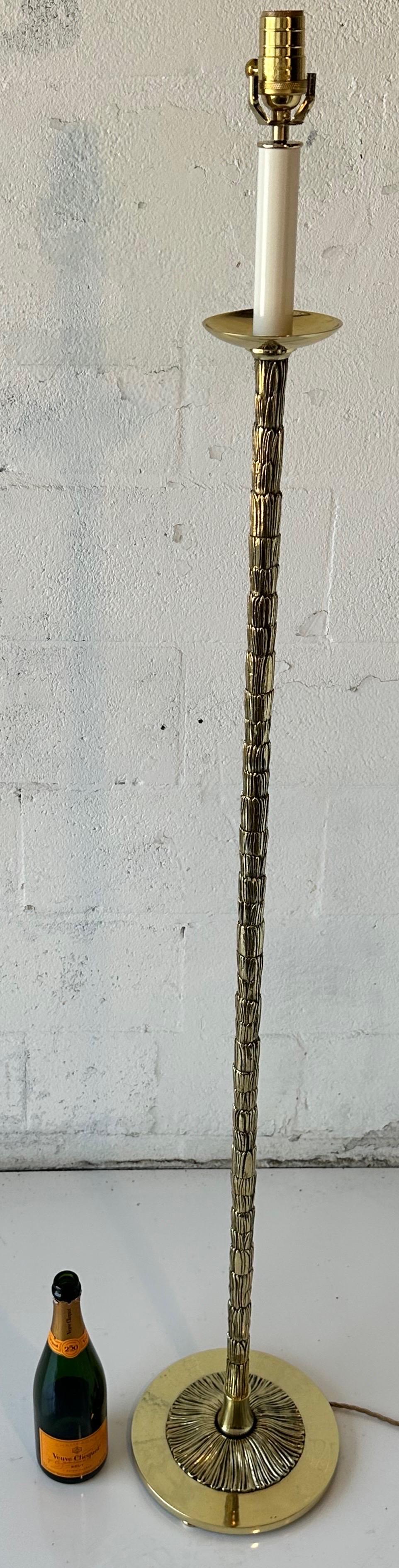 French Maison Bagues “Palm Tree” Bronze Floor Lamp For Sale