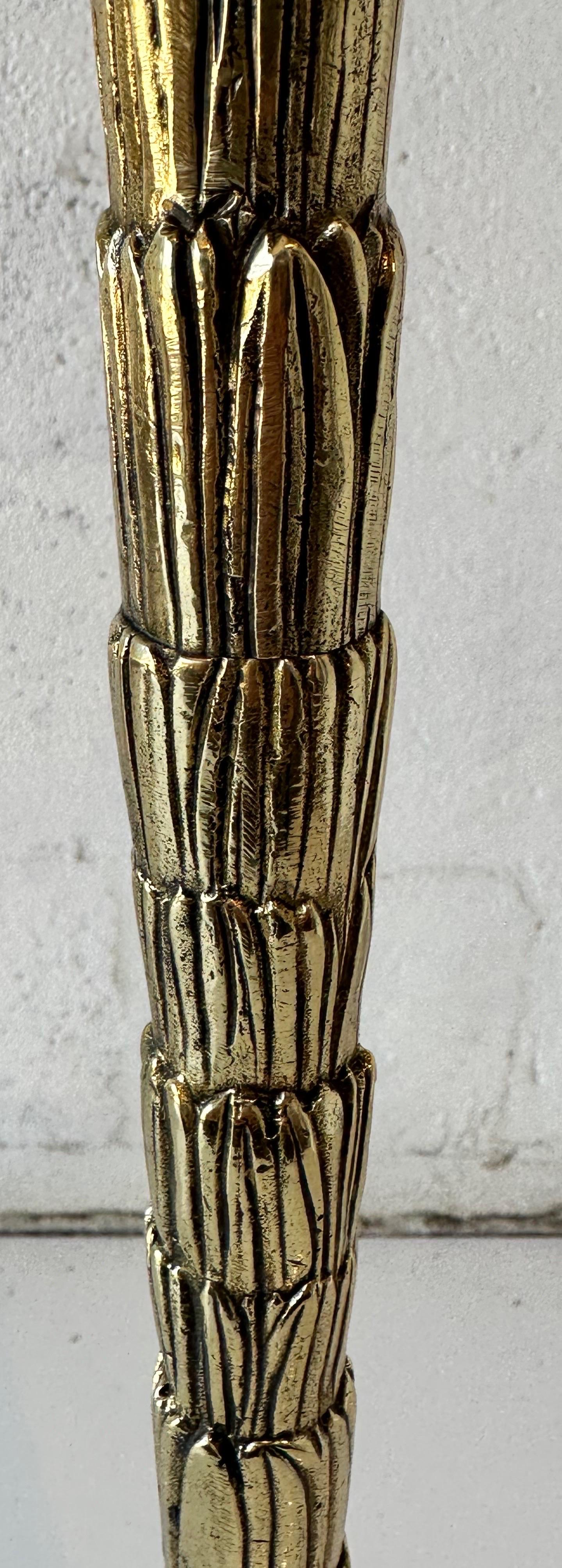 Maison Bagues “Palm Tree” Bronze Floor Lamp In Good Condition For Sale In Miami, FL