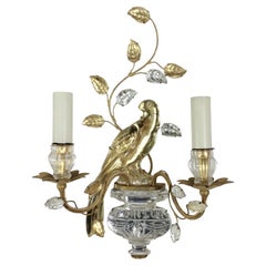 Maison Bagues Parrot  Single Wall Sconce, circa 1950, France.