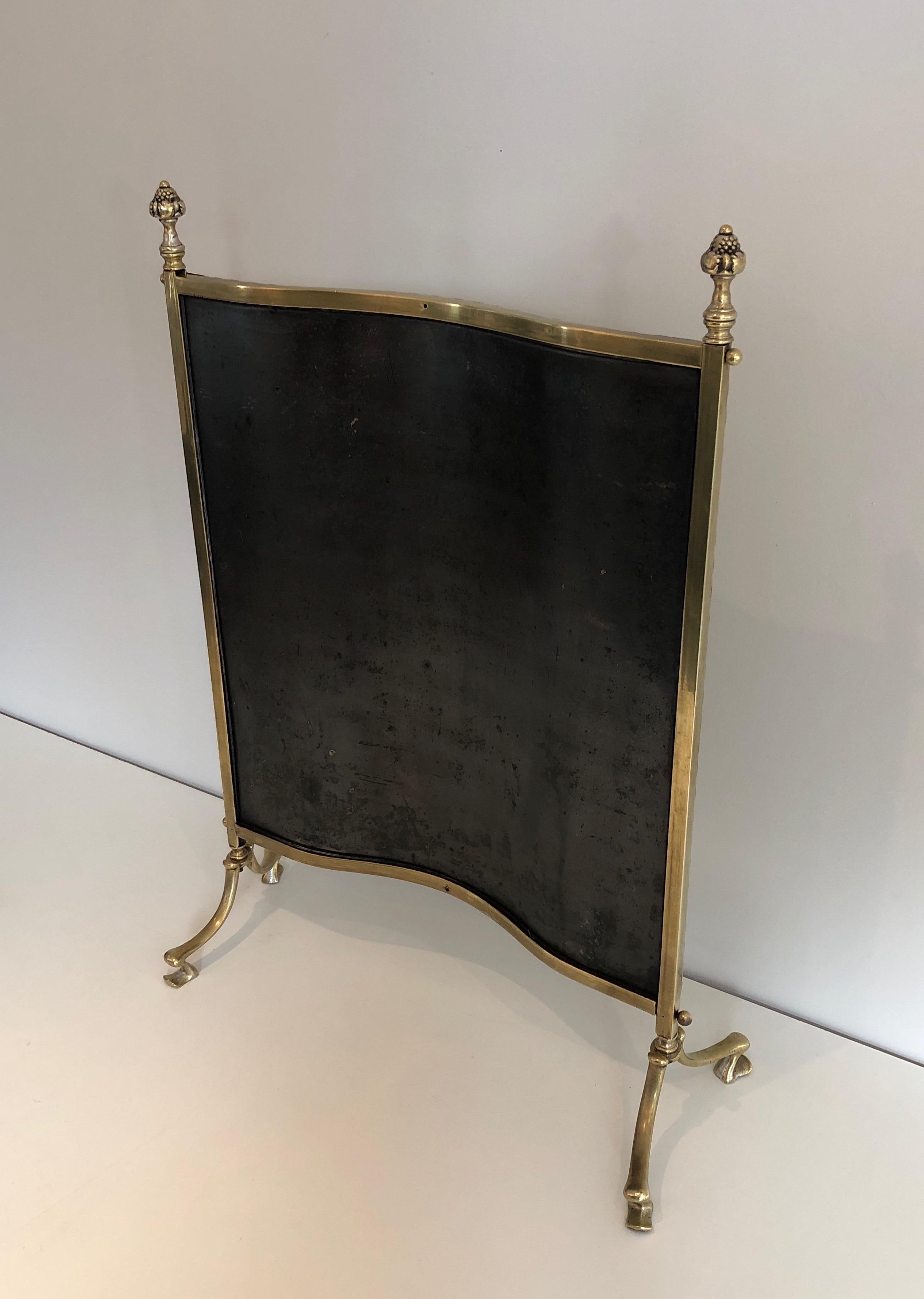 Maison Bagués, Rare Bronze and Brass Faux Bamboo Fire Place Screen, French 4