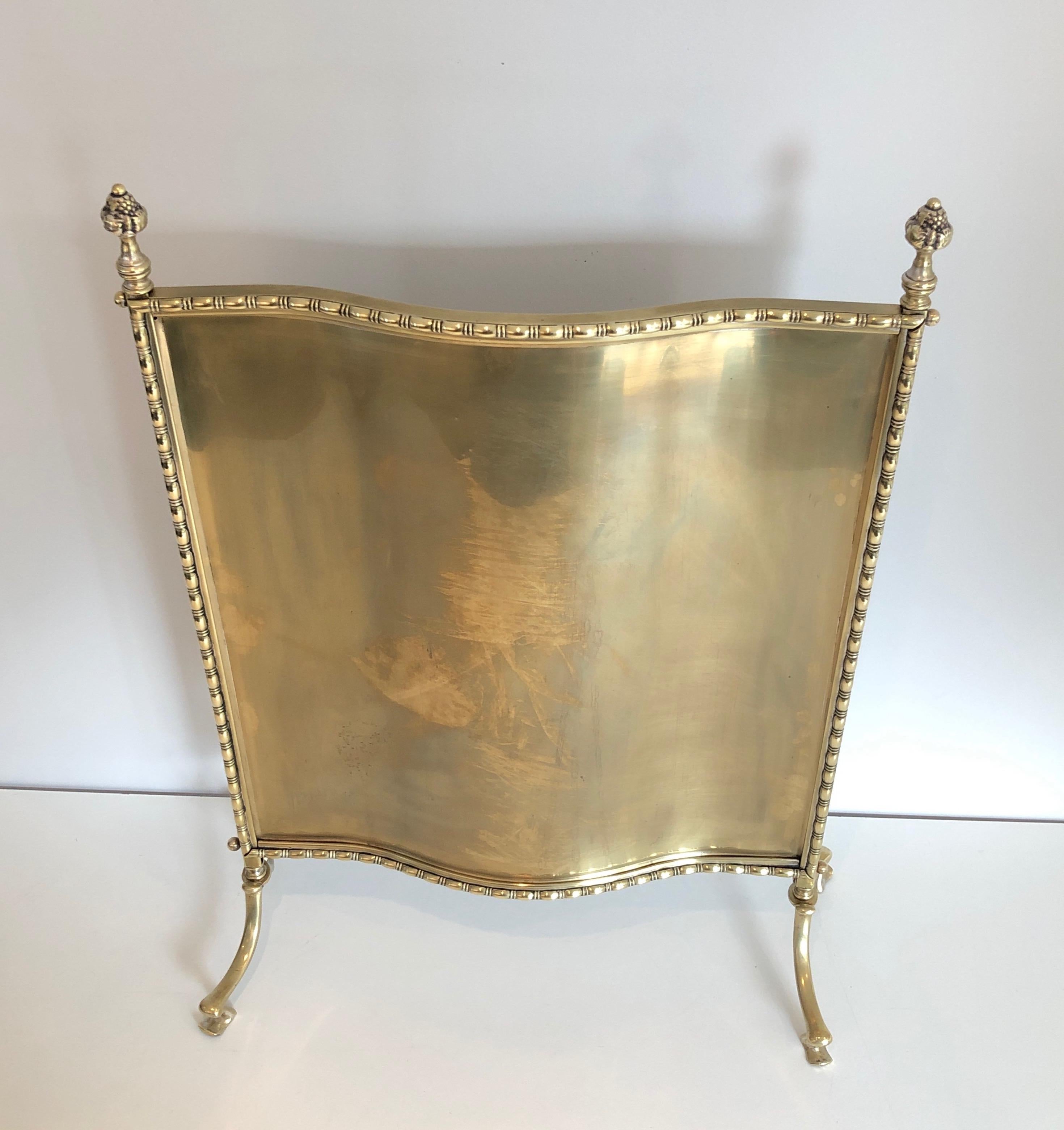 Maison Bagués, Rare Bronze and Brass Faux Bamboo Fire Place Screen, French In Good Condition In Marcq-en-Barœul, Hauts-de-France