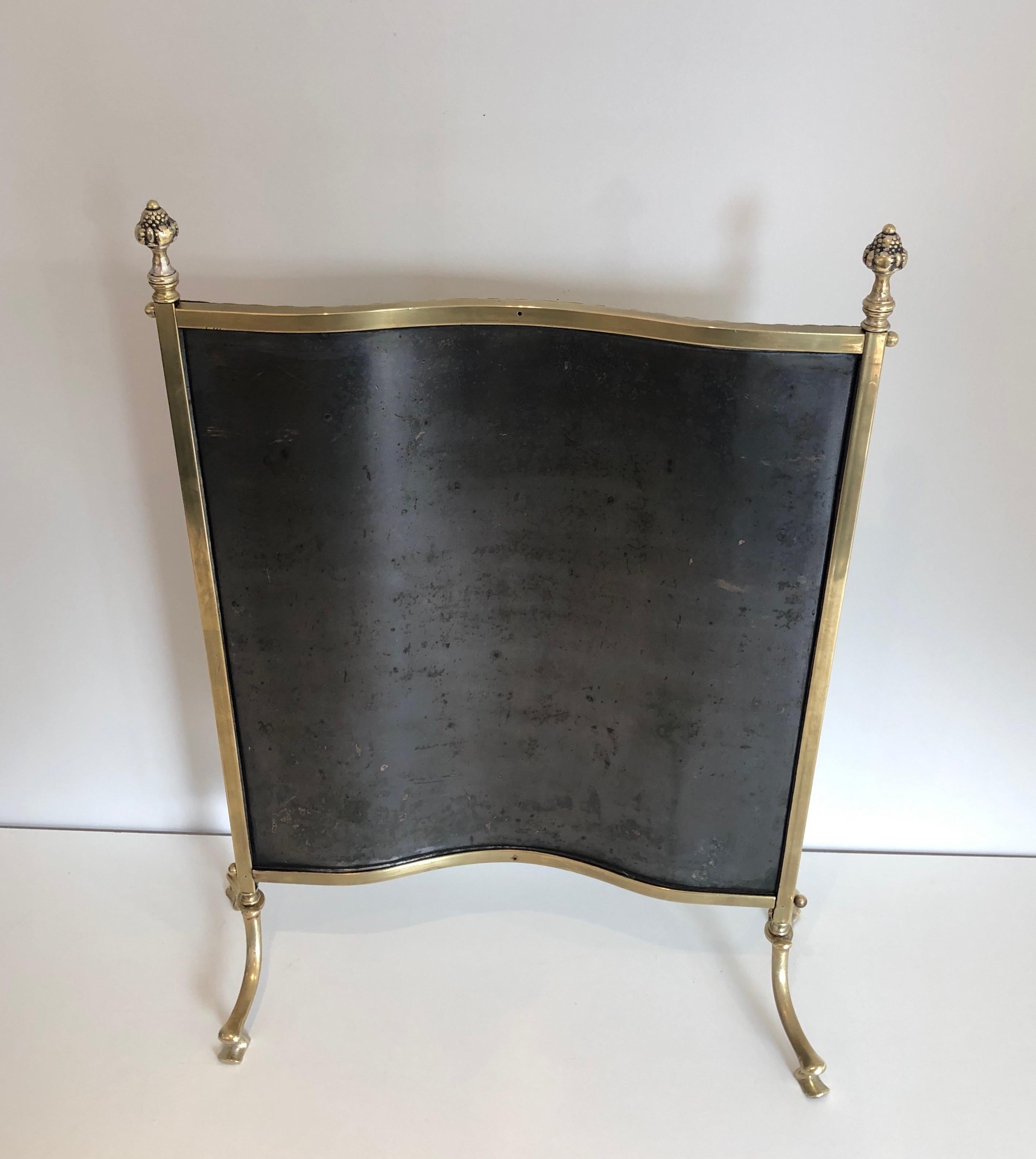 Maison Bagués, Rare Bronze and Brass Faux Bamboo Fire Place Screen, French 2
