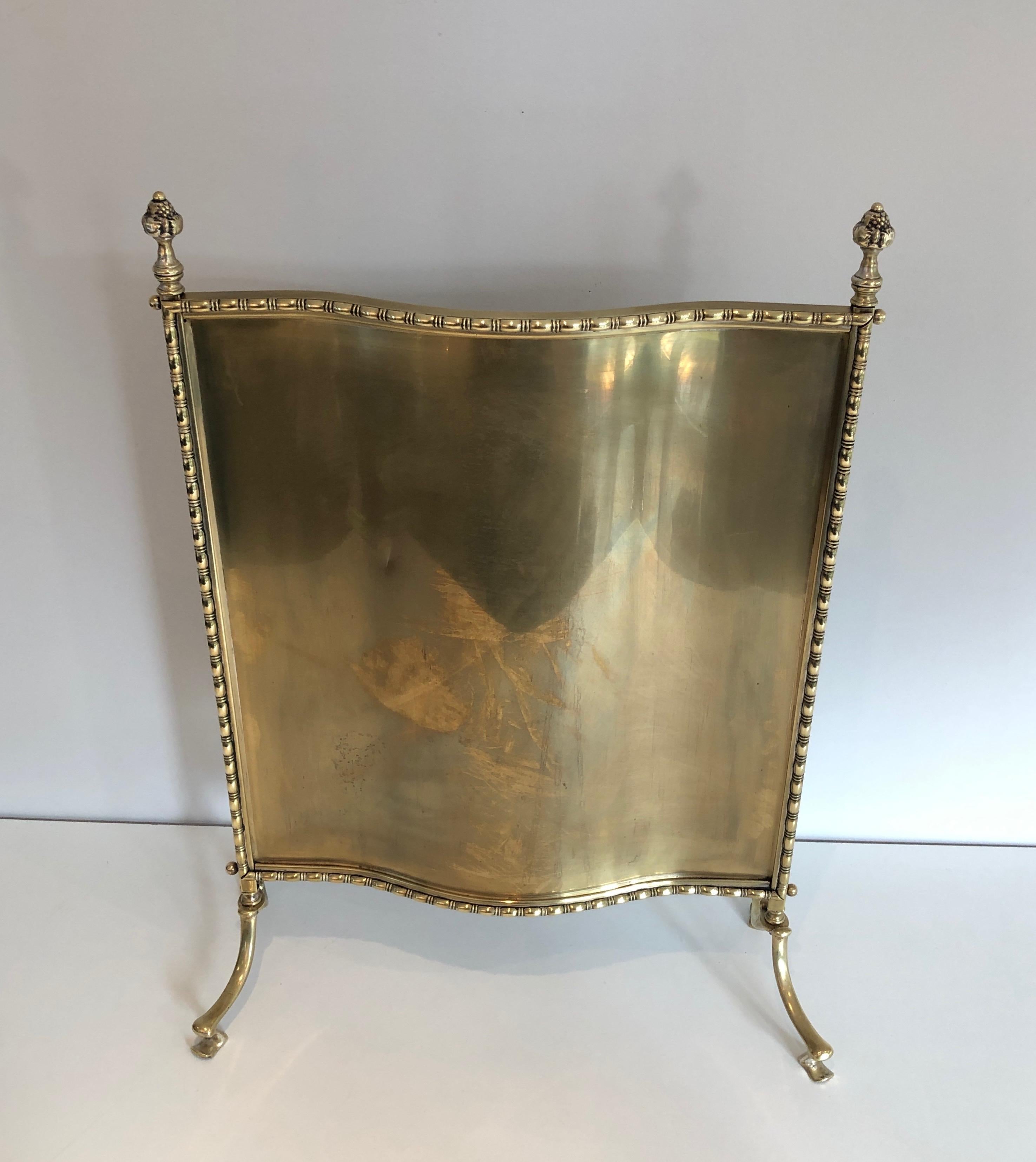 Maison Bagués, Rare Bronze and Brass Faux Bamboo Fire Place Screen, French 3