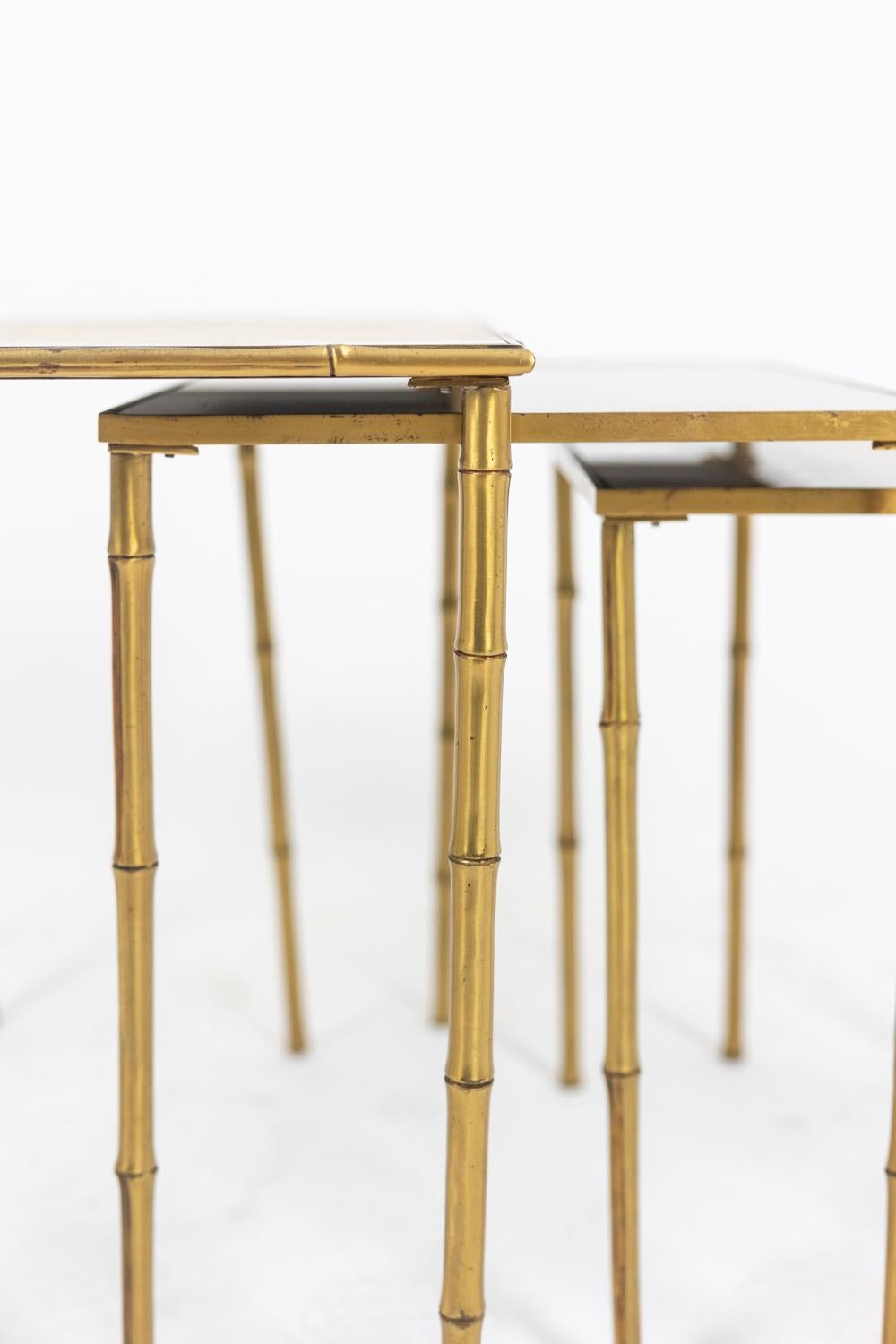 Maison Baguès, Set of Nesting Tables, 1970s In Excellent Condition For Sale In Saint-Ouen, FR