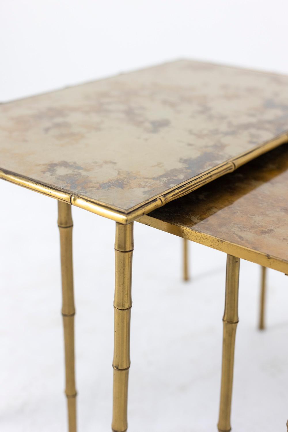 Maison Baguès, Set of Nesting Tables, 1970s For Sale 1