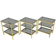 Maison Bagues, Three Brass Side Tables