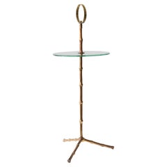 Maison Baguès - Beistelltisch/Rauchertisch aus Glas und vergoldetem Bronze