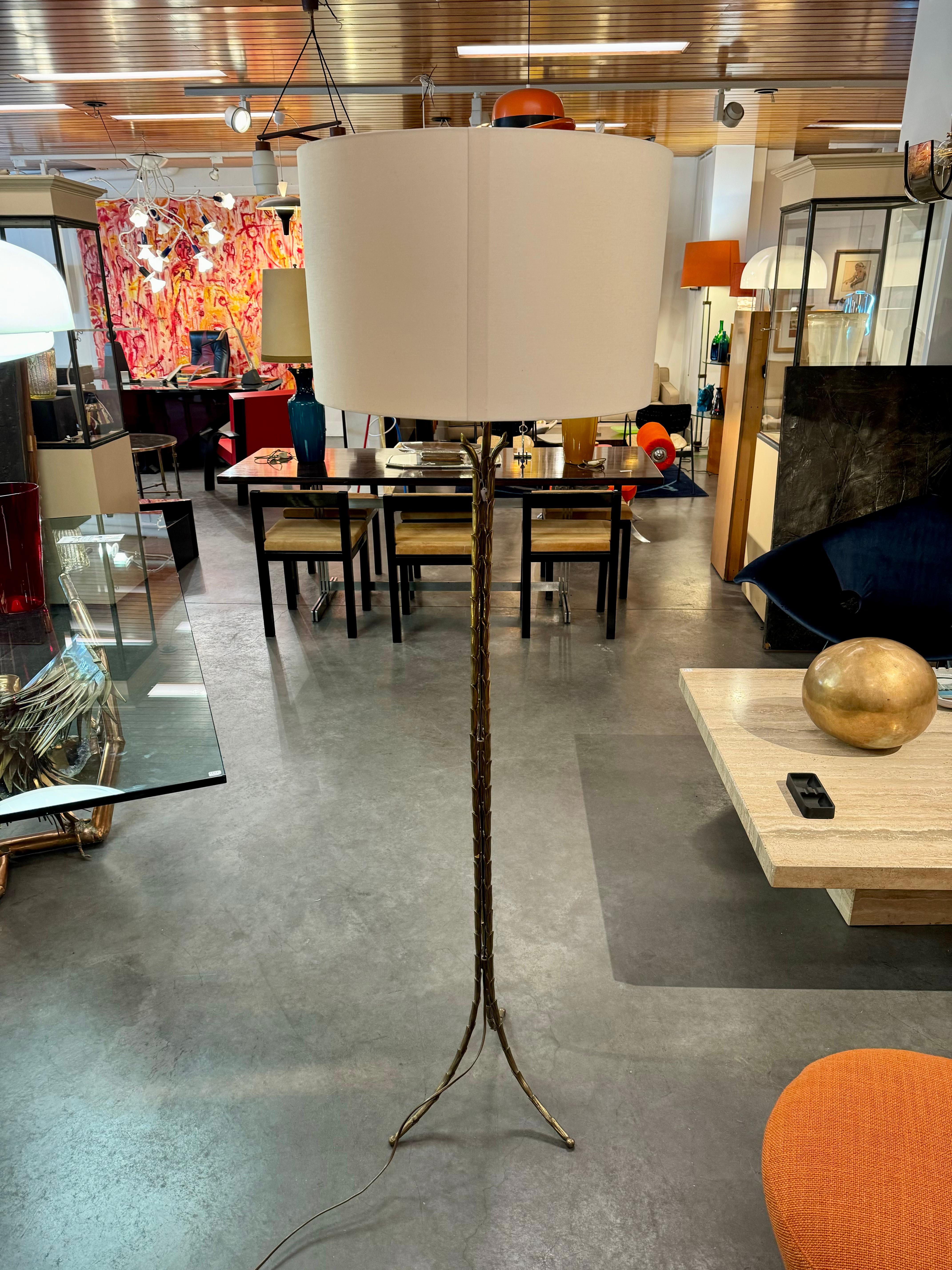 20th Century Maison Bagués style “bambou” floor lamp  For Sale