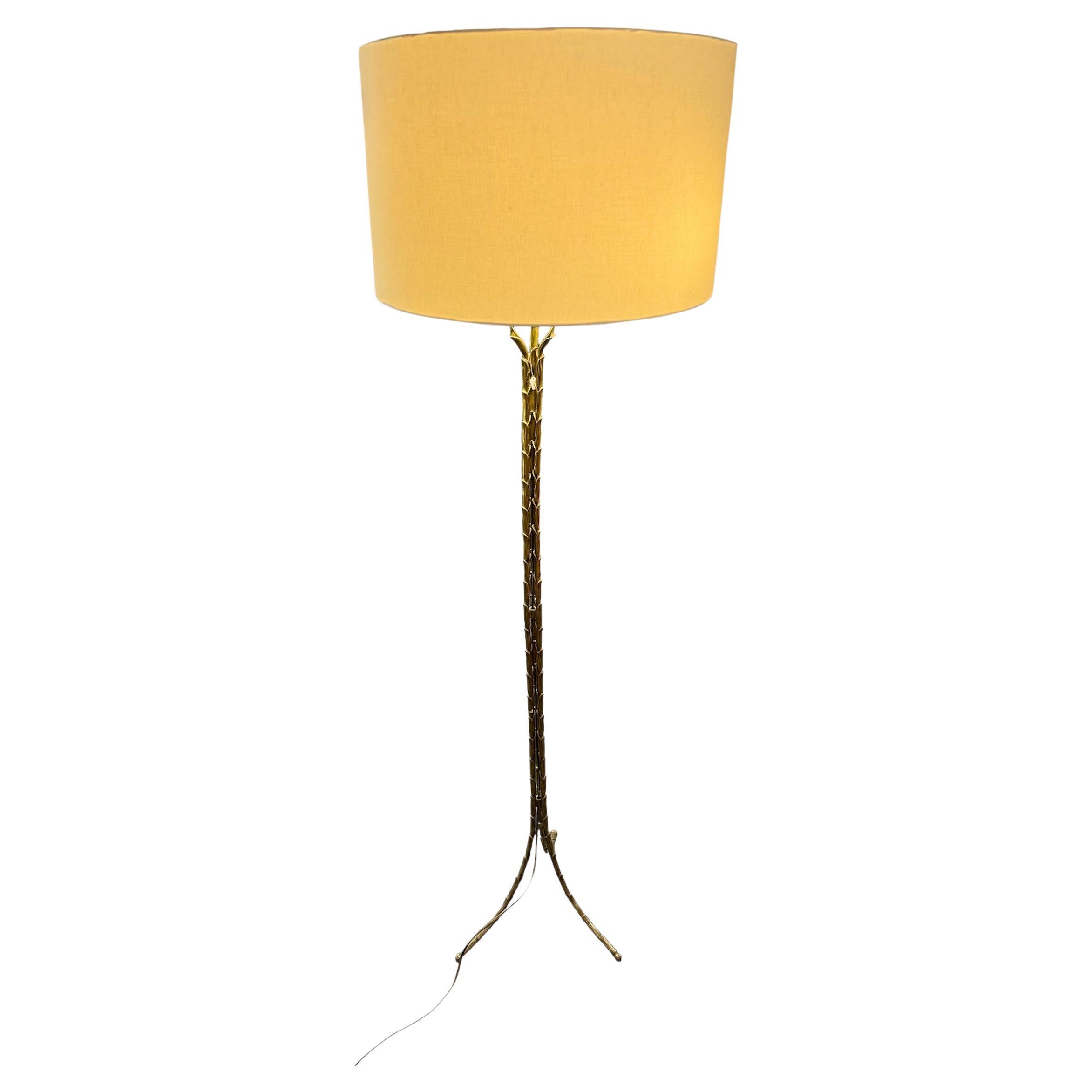 Lampadaire en bambou de style Maison Bagués  en vente