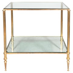 Maison Bagues Style Brass And Glass Table