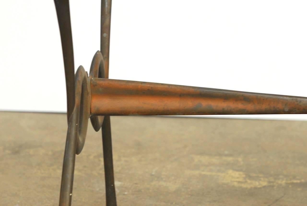 Rene Drouet Style French Bronze Coffee Cocktail Table For Sale 6