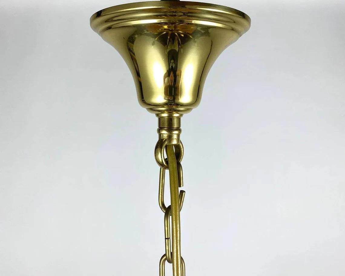 Maison Bagues Style Gilt Brass Chandelier from S.A. Boulanger, 1970s For Sale 5
