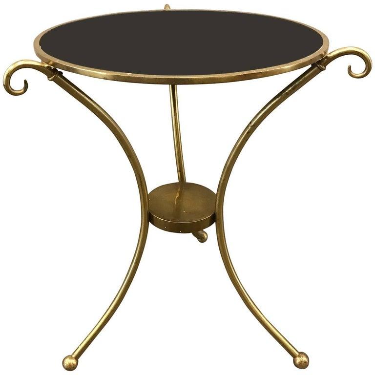 Maison Baguès style French gueridon table.
Has a smoked glass top.