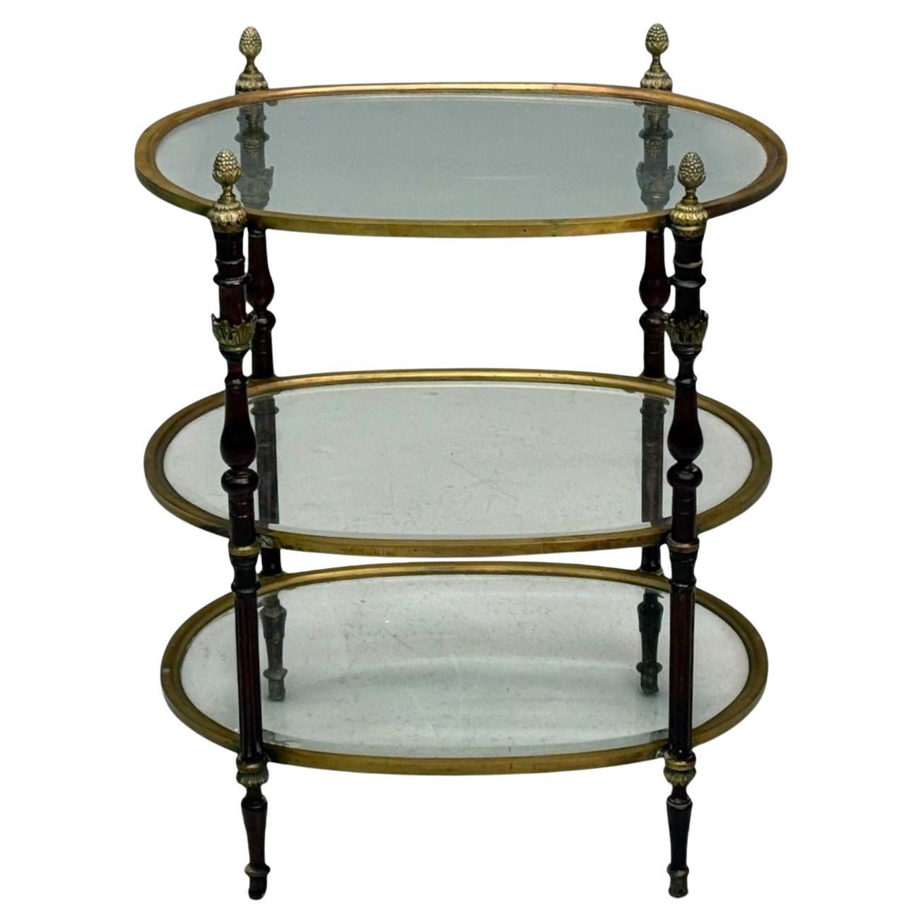Maison Baguès Style, Hollywood Regency, Bronze, Petite Étagère, France, 1940s