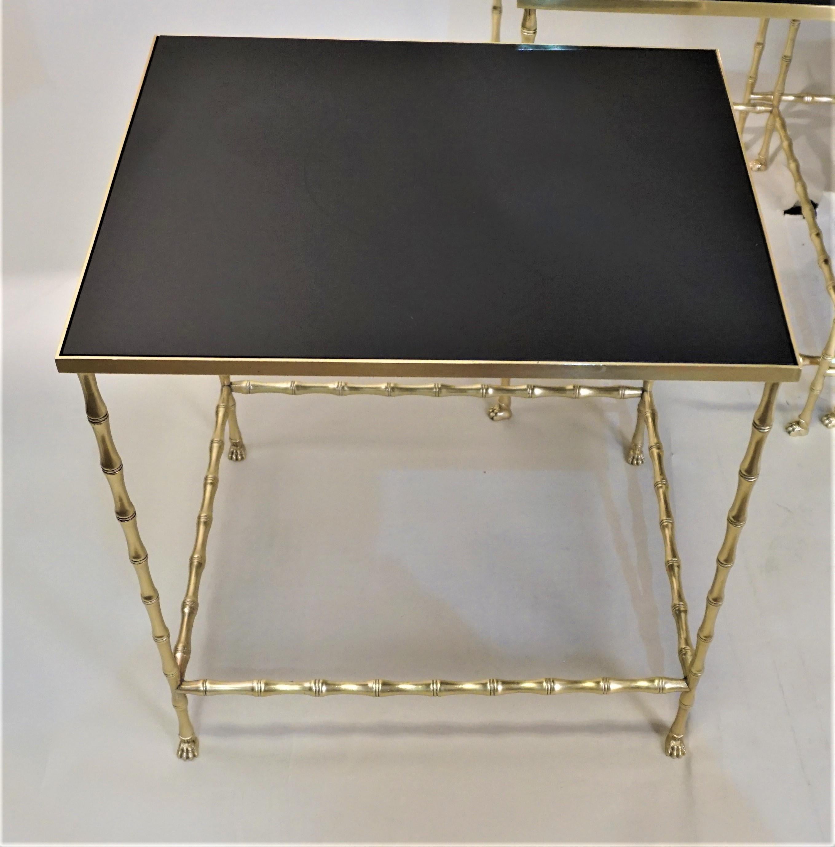 Maison Baguès Style Nesting Tables In Good Condition In Fairfax, VA