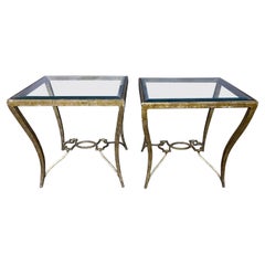 Coppia di tavolini o comodini in stile Maison Baguès