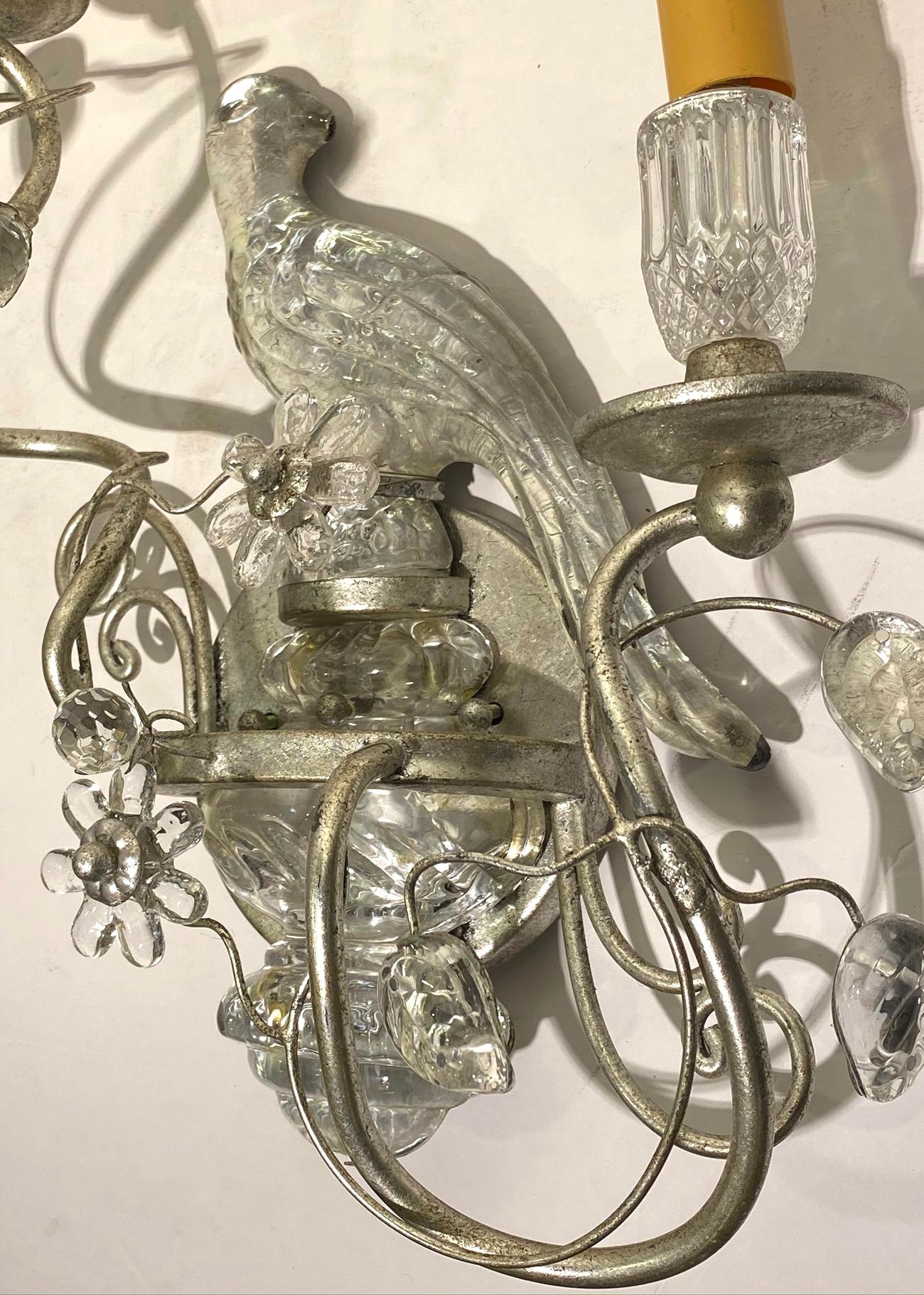 Maison Baguès Style Parrot Shaped Sconces In Good Condition In New York, NY