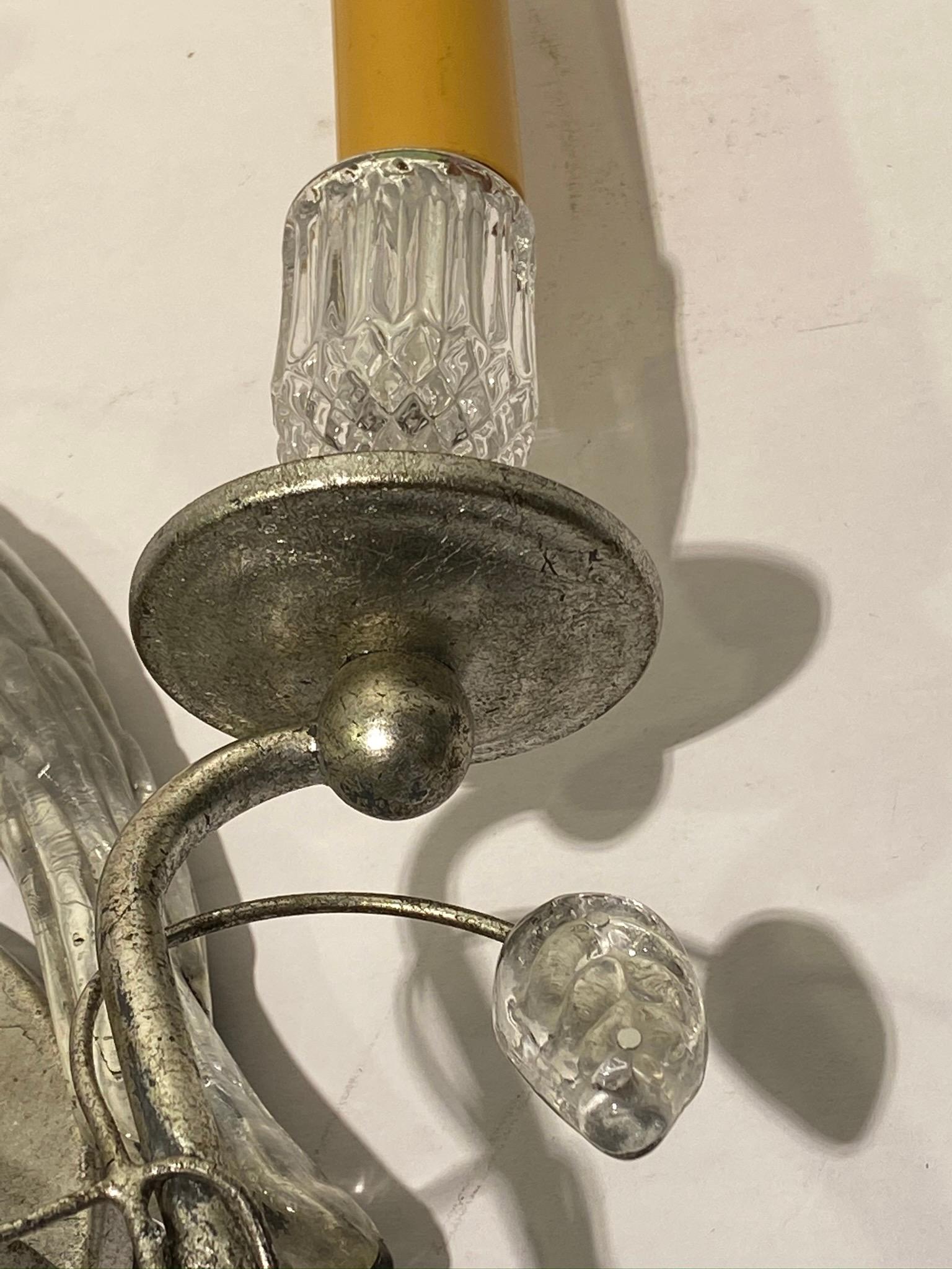 Metal Maison Baguès Style Parrot Shaped Sconces