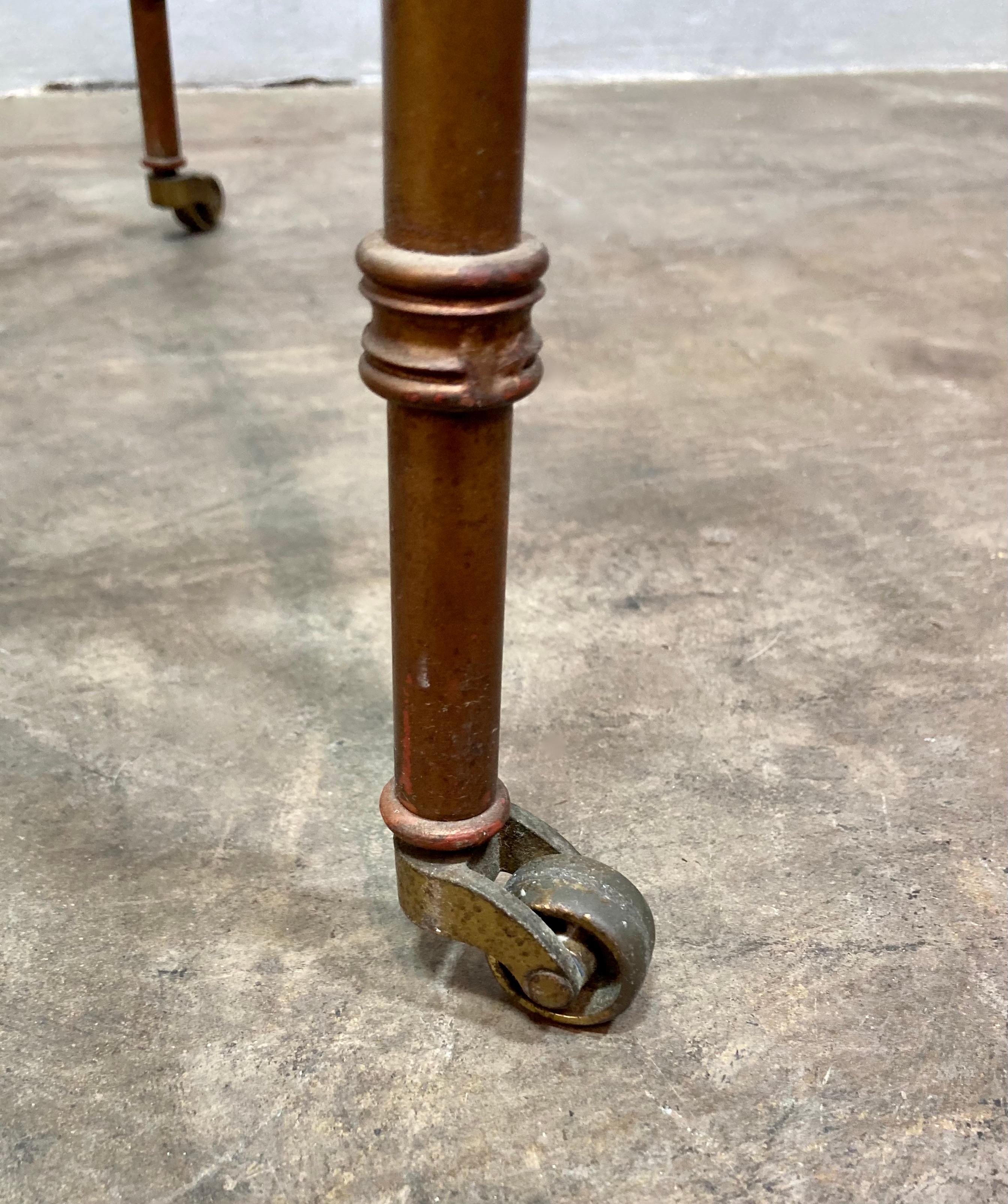 Brass Maison Bagues Style Square Side Table For Sale