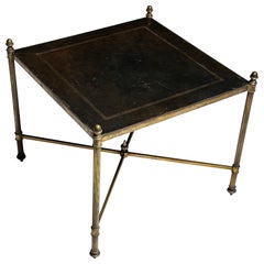 Table de style Maison Bagues en cuir marqueté