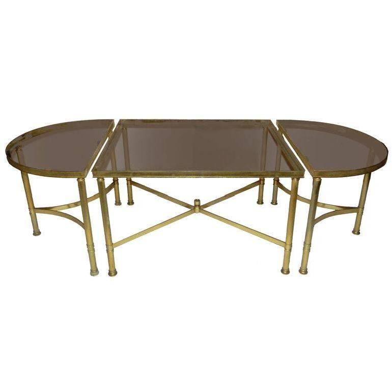 Maison Baguès Style Three Parts Coffee Table For Sale