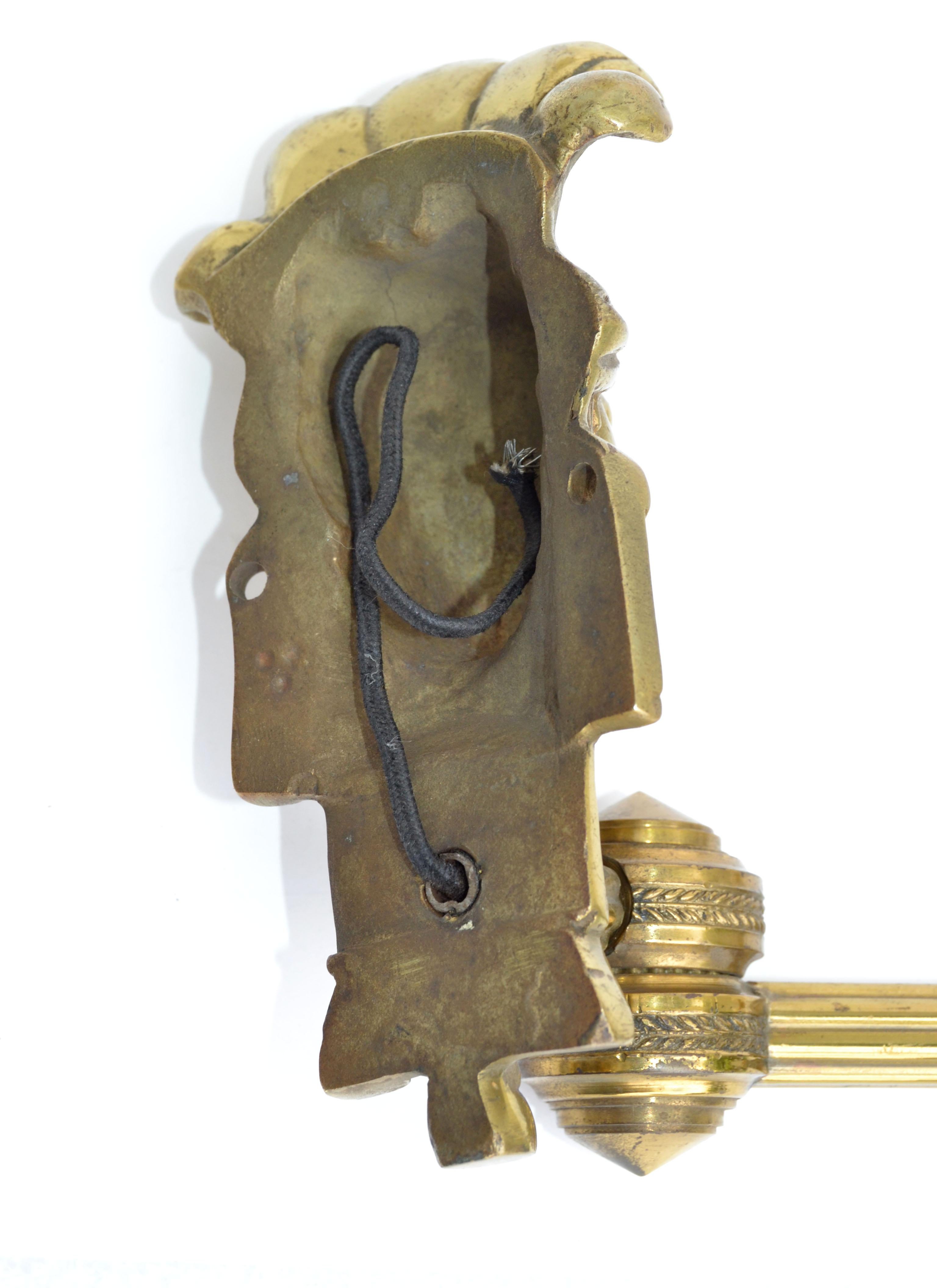 Maison Baguès Swing Arm Bronze Sconces French Mid-Century Modern, Set For Sale 6