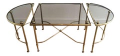 Maison Bagues Tripartite Brass Coffee Table