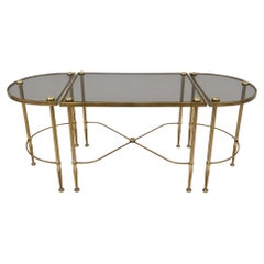 Maison Bagues Tripartite Brass Coffee Table