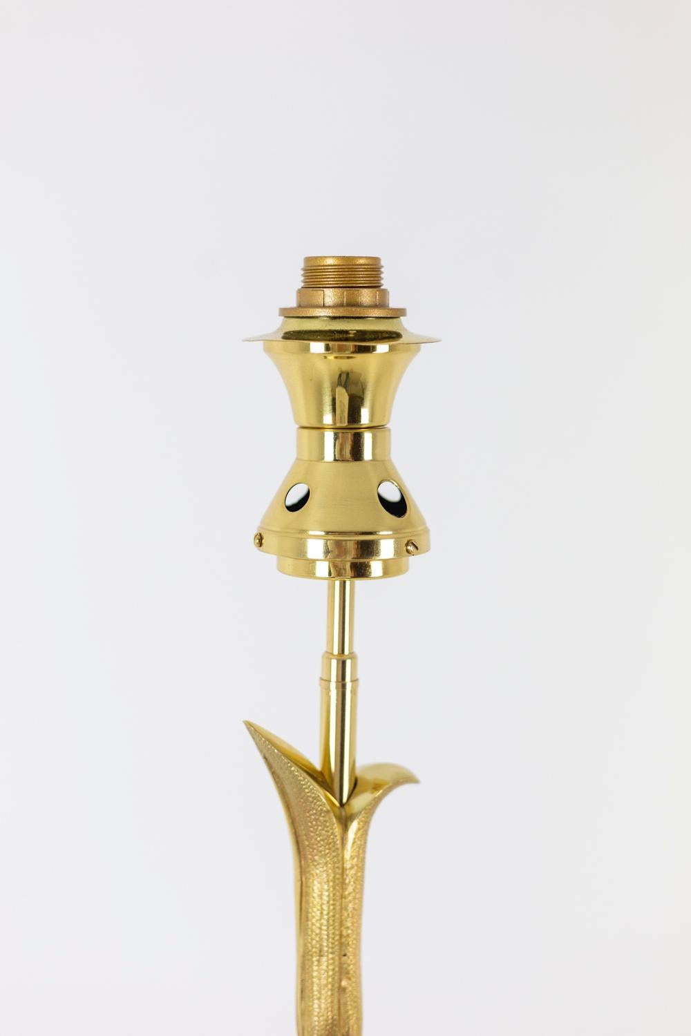 Maison Charles, Tripod Floor Lamp in Gilded Bronze, 1950s For Sale 3