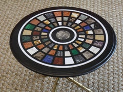 Maison Bagues Tripod Side Table with Specimen Marble Top