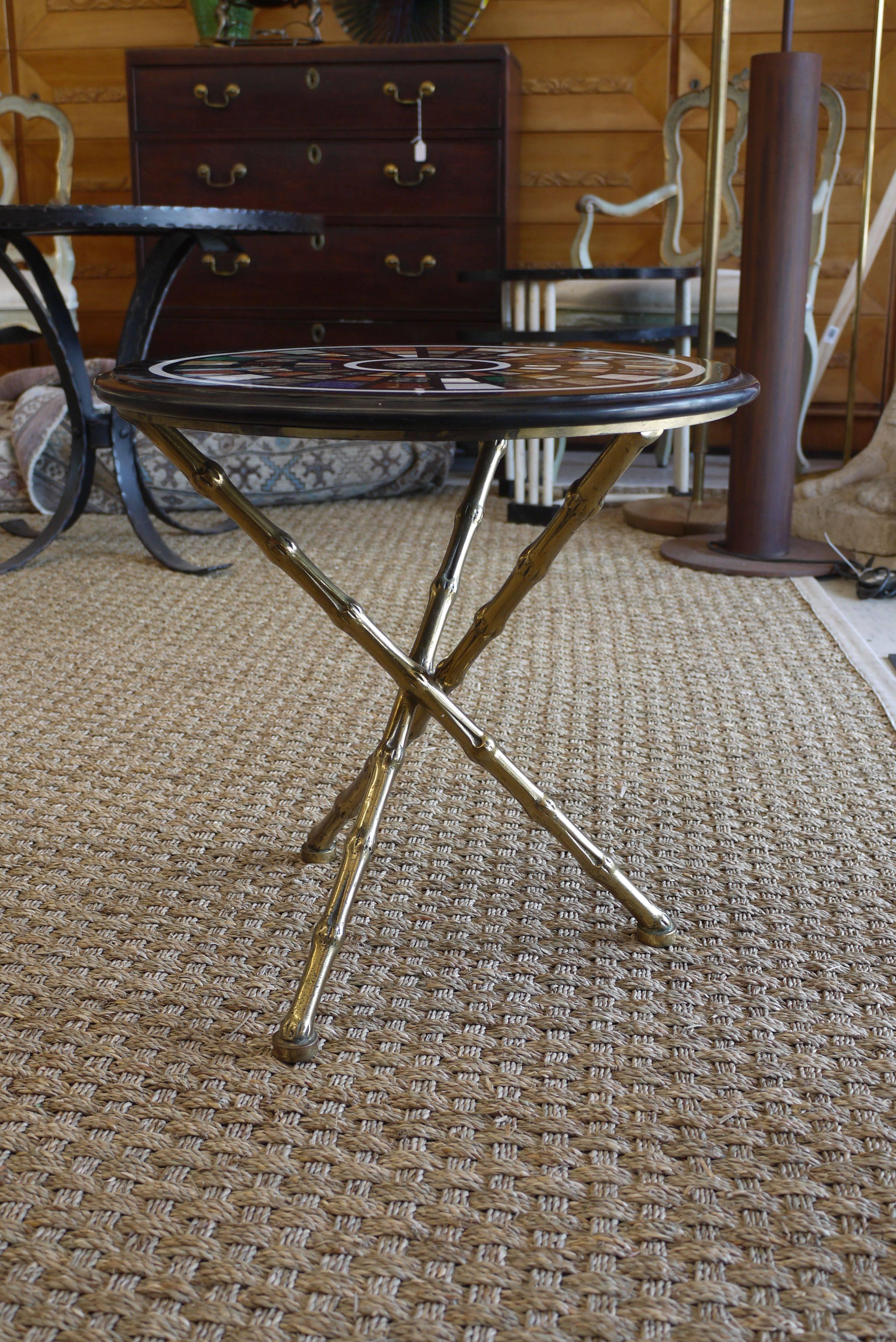 marble tripod side table