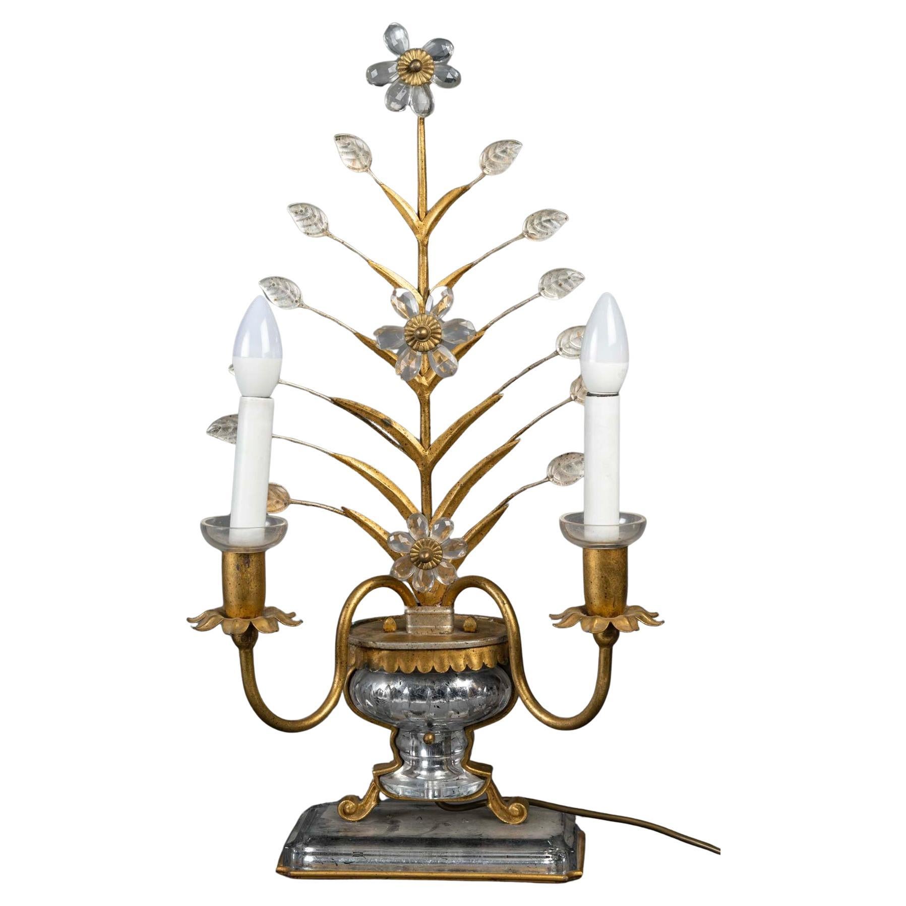 Maison Baguès, Urne mit BlumenLampe um 1950