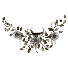Maison Bagues wall lamp crystal flowers , 1950s