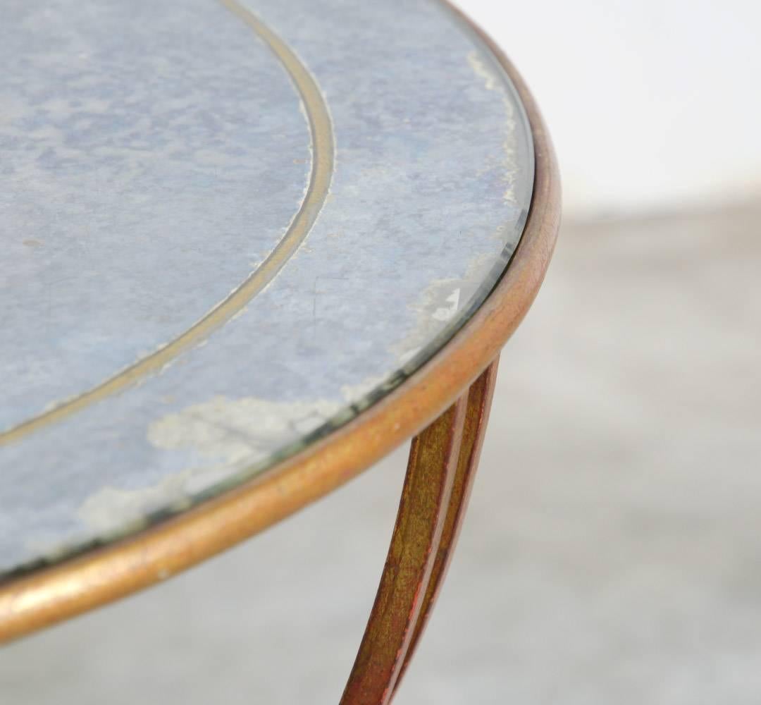 Maison Baguès Gilded Iron Side Table, Interbellum 1