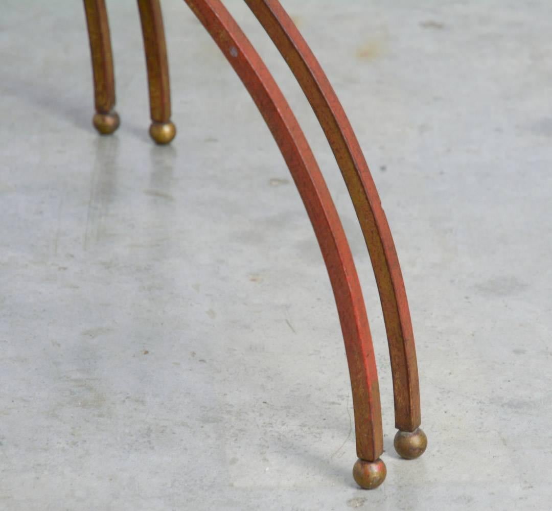 Maison Baguès Gilded Iron Side Table, Interbellum 2