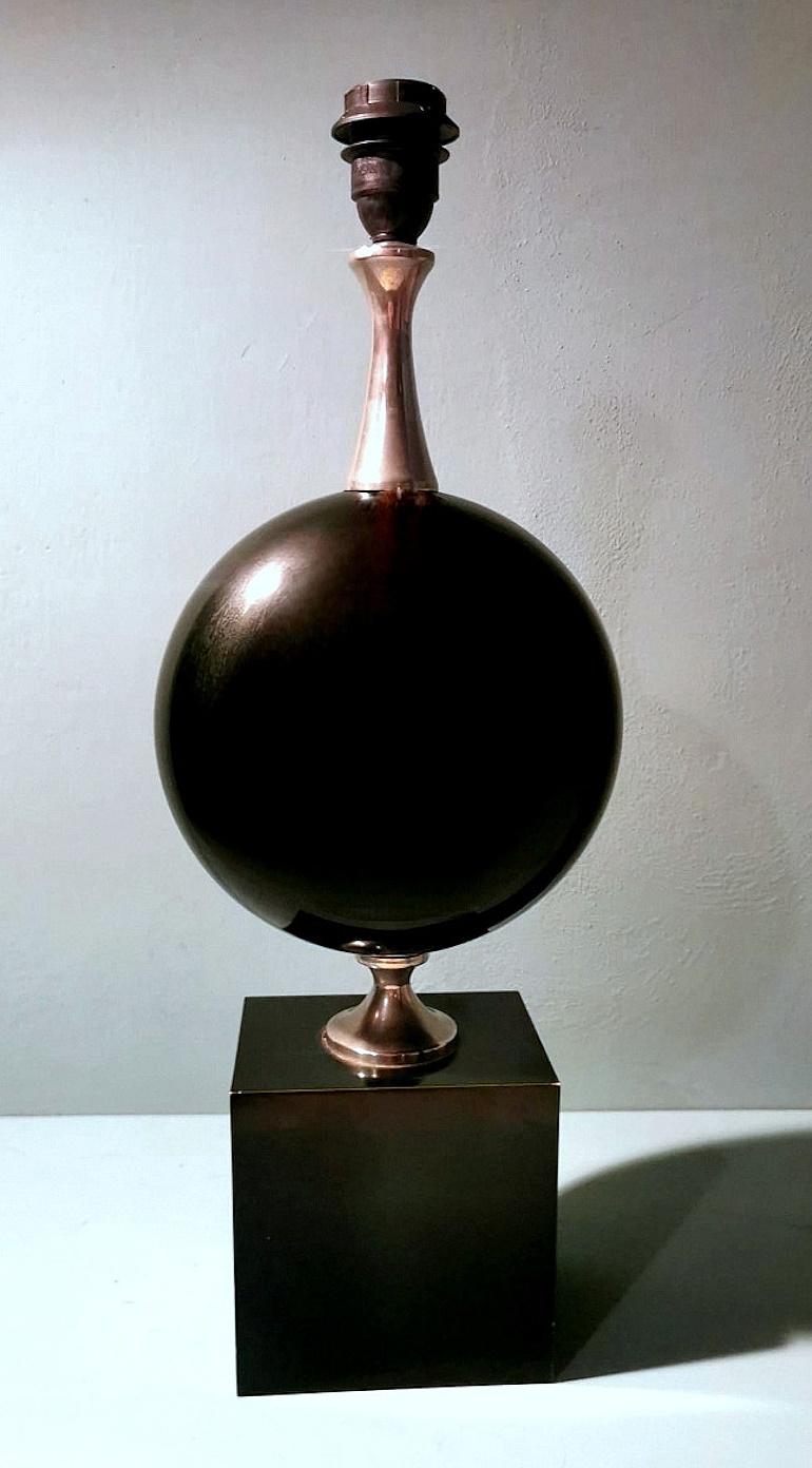Ère spatiale Maison Barbier - Lampe à poser en métal de style Space Age (sans abat-jour) en vente