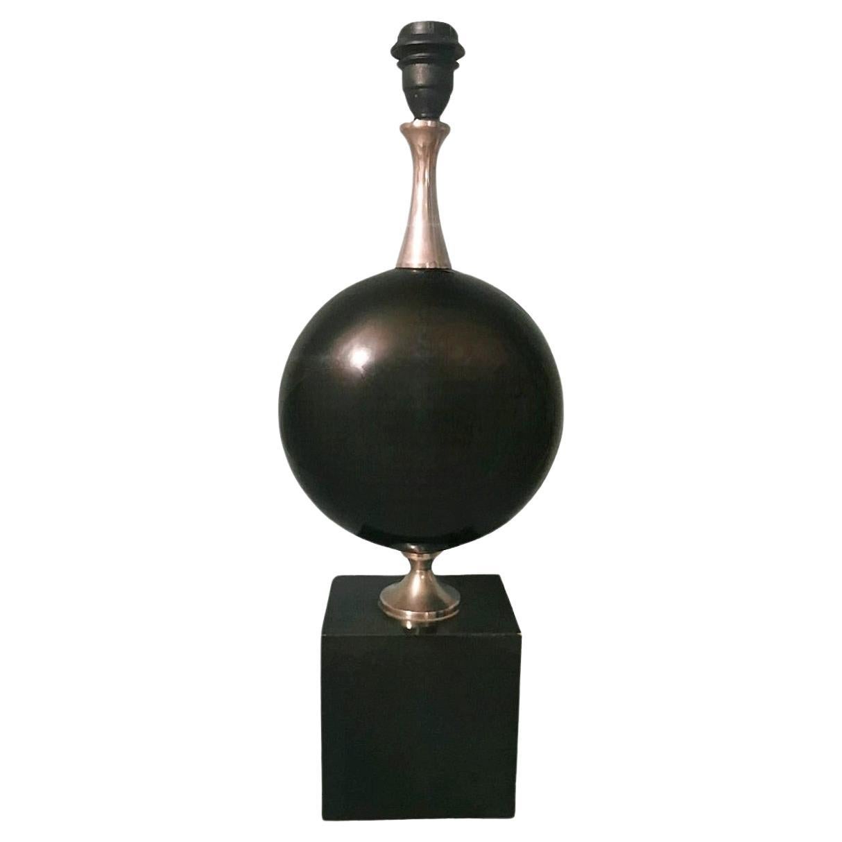 Maison Barbier French Space Age Style Metal Table Lamp (Without Lampshade)