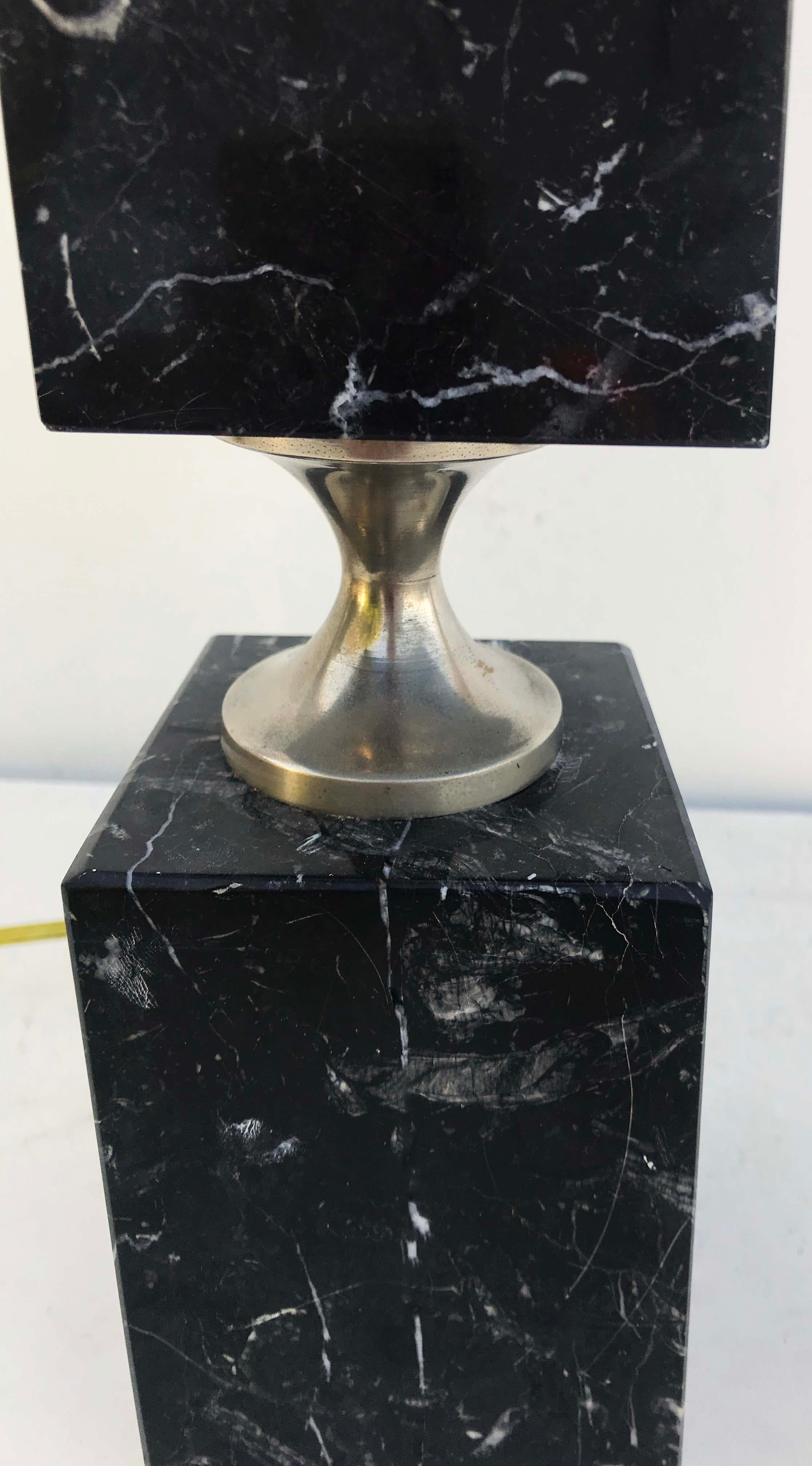 Mid-Century Modern Maison Barbier Marble Table Lamp For Sale