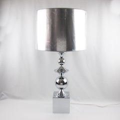 Maison Barbier Space Age Chrome Table Lamp, circa 1970