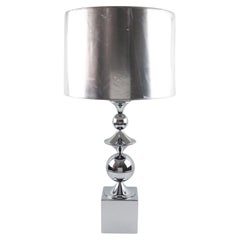 Maison Barbier Space Age Chrome Table Lamp, circa 1970