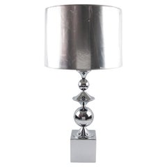 Maison Barbier Space Age Chrome Tischlampe, um 1970