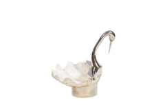 Maison Binazzi, Swan in Shell and Silvered Bronze, circa 1970