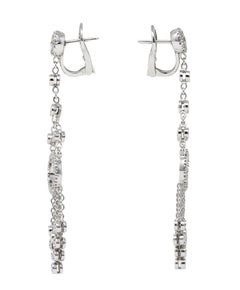 Maison Birks 2.00 Carats Diamond 18 Karat White Gold Swag Chandelier Earrings