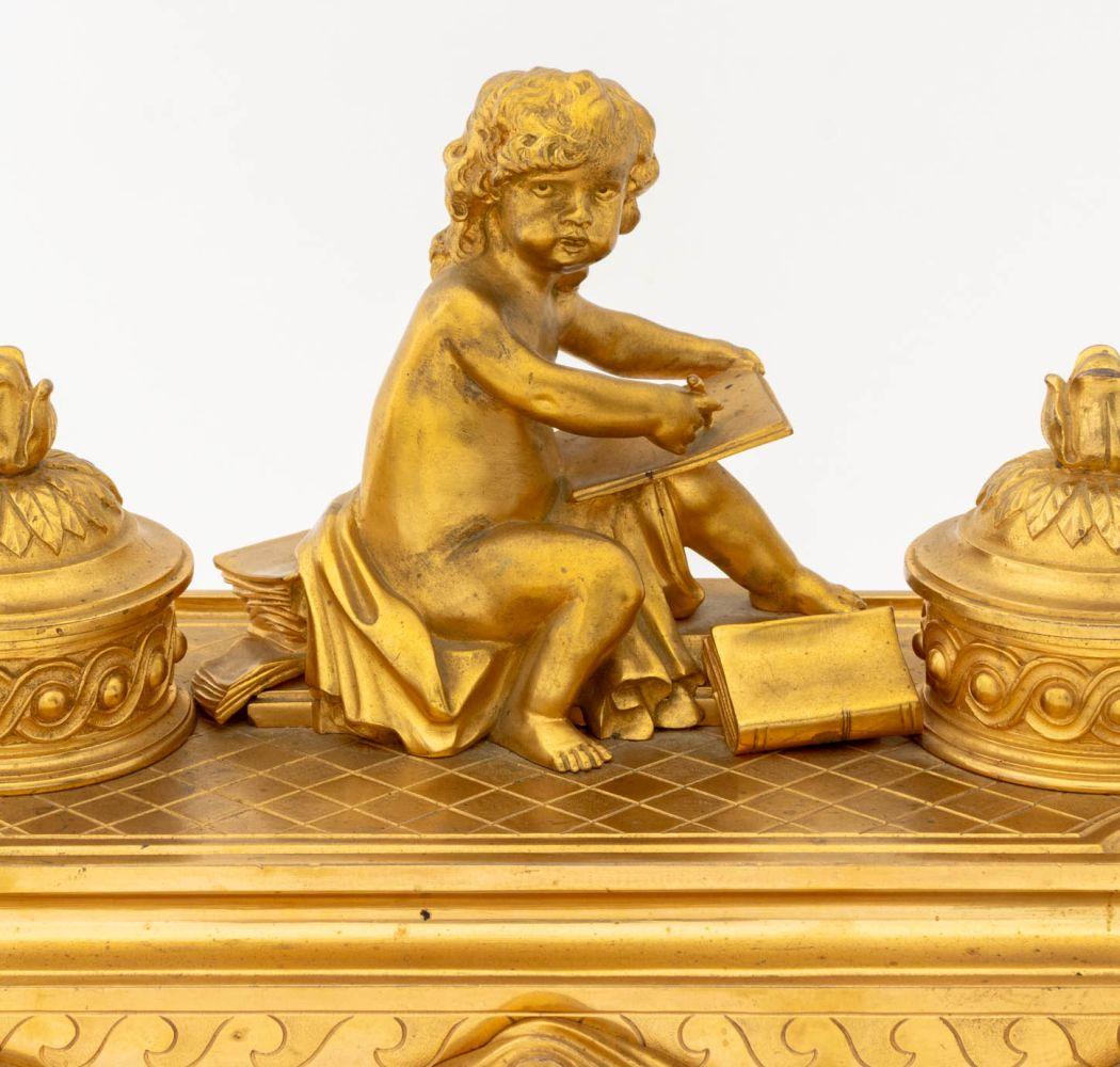 Francese Maison Boin-Taburet, calamaio francese in bronzo ormolinato in vendita