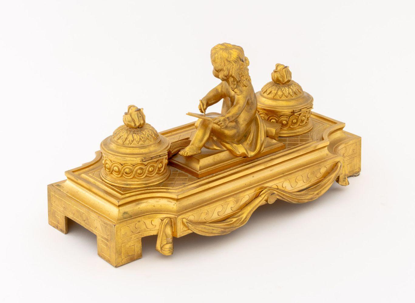 Maison Boin-Taburet, calamaio francese in bronzo ormolinato in vendita 1