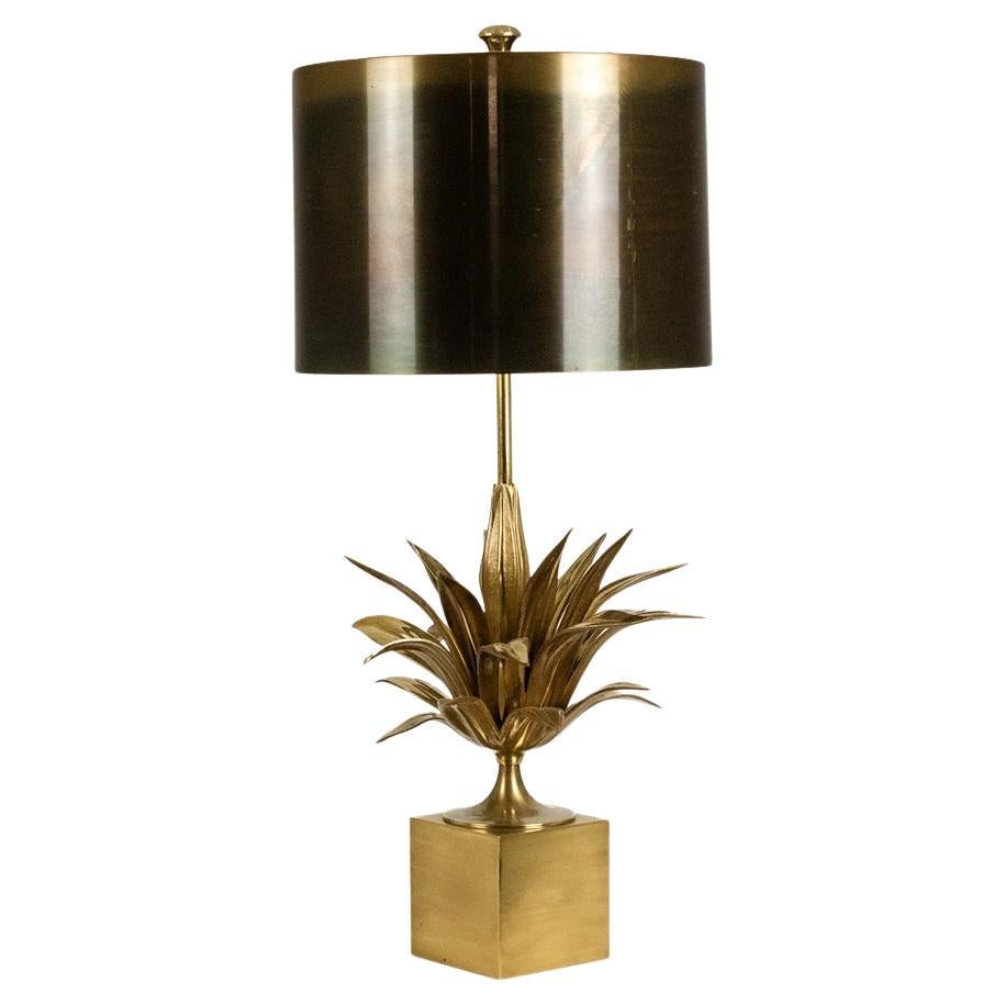 Maison Charles, lampada "Agave" in bronzo dorato e ottone patinato. 1970s in vendita